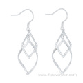 Earrings 925 Sterling Silver White Gold Rose Gold